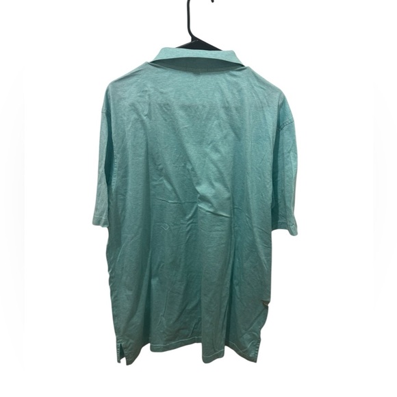 Peter Millar Aqua Blue Polo Shirt Size XL - Picture 2 of 5